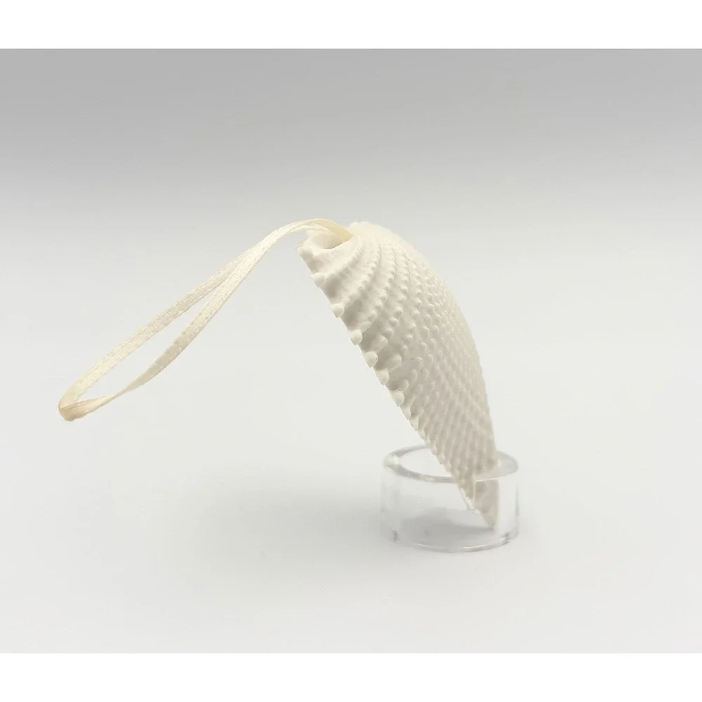 Margaret Furlong Bisque Porcelain Heart Seashell Ornament Wings Of Love 2.5